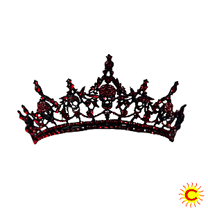 Tiara Preta e Vermelha de Caveira