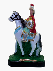 Ogum Mege a cavalo - 20cm - Gesso