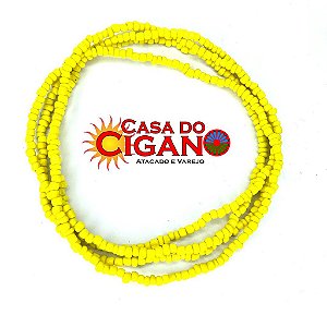 Guia de Miçanga Leitosa – Amarela - 1 m