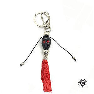 Chaveiro - Exu Cranio Preto Murano