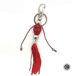 Chaveiro - Exu Cranio Vermelho Murano