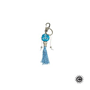 Chaveiro - Oxossi Azul Murano