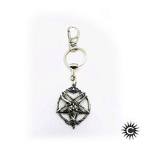 Chaveiro - Metal - Pentagrama Bode Baphomet
