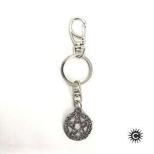 Chaveiro - Metal - Pentagrama Gótico