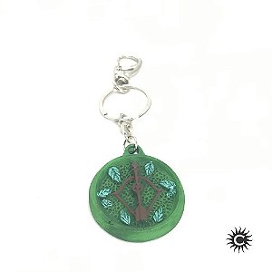 Chaveiro - Resina - Oxossi Verde