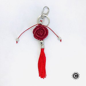 Chaveiro - Resina - Rosa Vermelha Pomba Gira