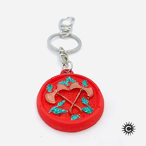 Chaveiro - Resina - Xangô Vermelho