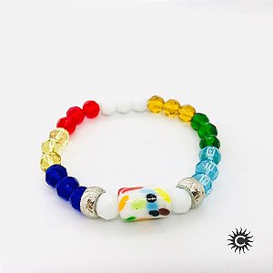 Pulseira - 7 Linhas Firma Cristal E Silicone