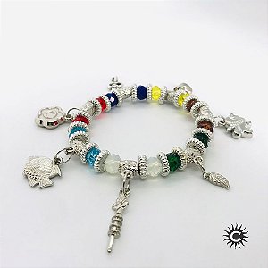 Pulseira - 7 Linhas Cristal E Silicone