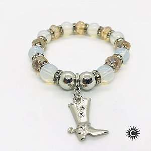 Pulseira - Boiadeiro Cristal E Silicone