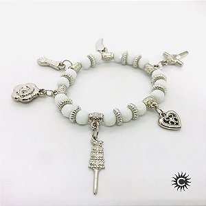 Pulseira - Oxalá Cristal E Silicone