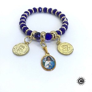 Pulseira - Santa Sara Moedas Cristal E Silicone