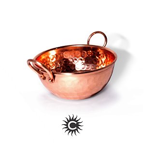 Tacho De Cobre 25 Cm | Com Rebite