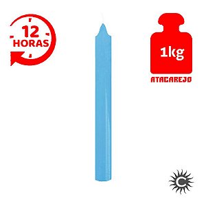 Vela - 12 Horas - Azul Claro (9 Velas)