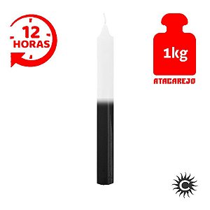 Vela - 12 Horas - Branca E Preta (9 Velas)