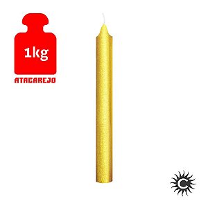 Vela Palito Dourado 30 unidades 1kg - Casa do Cigano