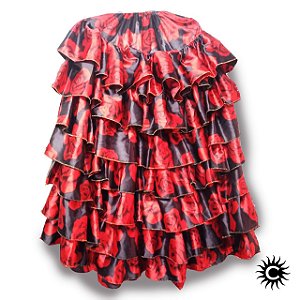 Saia Sete Rosas Babado