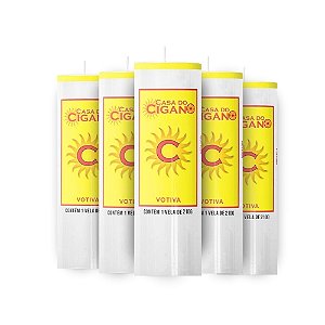 Vela 7 Dias 260g 50mm Atacado 5 unidades - Casa do Cigano