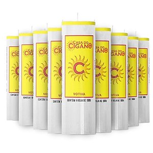 Vela 7 Dias 210g 44mm Atacado com 10 Unidades  - Casa do Cigano