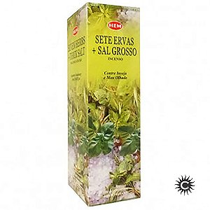 Incenso - Hem - Box Com 25 Caixas - Sete Ervas Com Sal Grosso