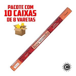 Incenso - Vinati - Pac Com 10 Caixinhas - Rosa Vermelha