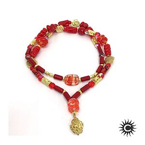 Guia De Murano - Pingente - Pomba Gira - Rosa