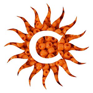 Miçanga- Leitosa - 100g - Laranja