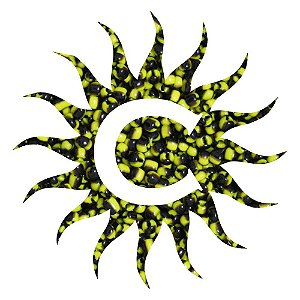 Missanga - Rajada - 100g - Amarela E Preto