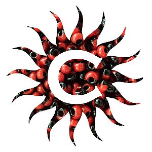 Missanga - Rajada - 100g - Vermelho E Preta