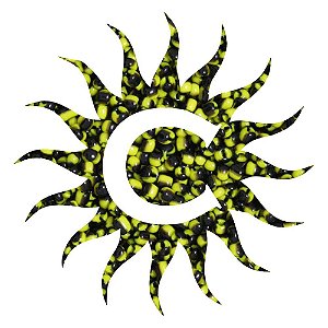 Missanga - Rajada - 500g - Amarela E Preto