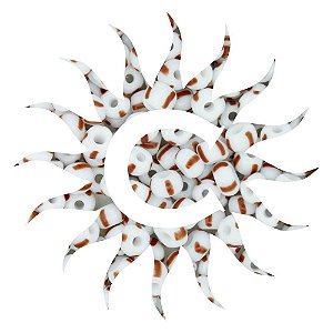 Missanga - Rajada - 500g - Branca E Marrom