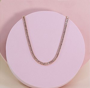 Choker JOICE folheada de zirconia premium cristal folheada a ouro