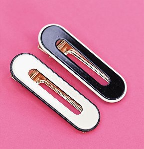 Hair clip SAMARA max clip black white (par)