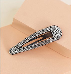 Hair clip NAIANA luxo fashion folha vazada pedraria premium cristal