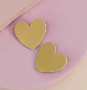 Mini hair clip DEMI corações candy amarelo (par)