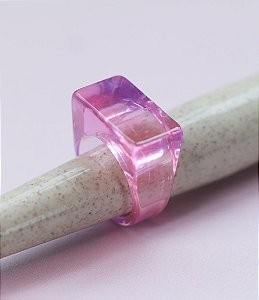 Anel BARBARA acetato basic cristal pink