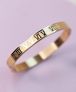 Bracelete TAMIRES folheada números romanos