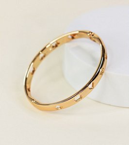 Bracelete BRENDA placa vazada com verniz italiano