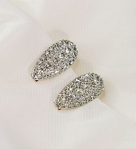 Hair clip MAGALI folha strass (par)
