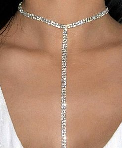 Choker NIARA lariat strass