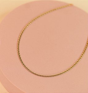 Choker mini NICOLE fita folheada (Ouro)