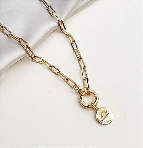 Colar SIGNOS folheada a ouro com verniz italiano - LIBRA