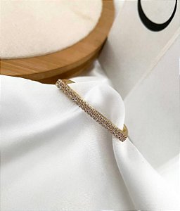 Piercing fake ZAIA  com zircônias folheada a ouro