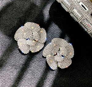 Brinco AIKA max flor strass