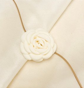 Choker MAISA flor com camurça off white
