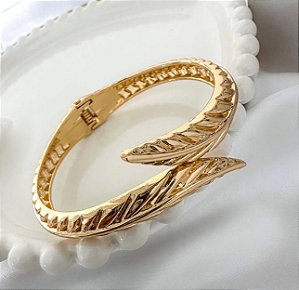 Bracelete AMELIE folha folheada a ouro