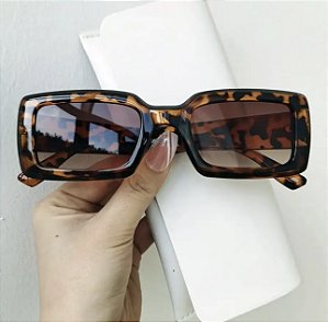 Oculos LILI quadrado armação animal print