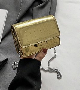 Bag URSULA micro metalizada gold