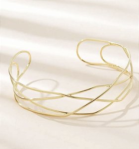 Choker WANDA aro fios folheada a ouro