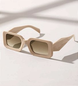 Oculos KETLEY quadrado 3D armação bege